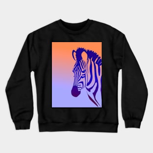 Zebra Pop Art Crewneck Sweatshirt